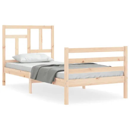 Cadre de lit sans matelas bois massif 2
