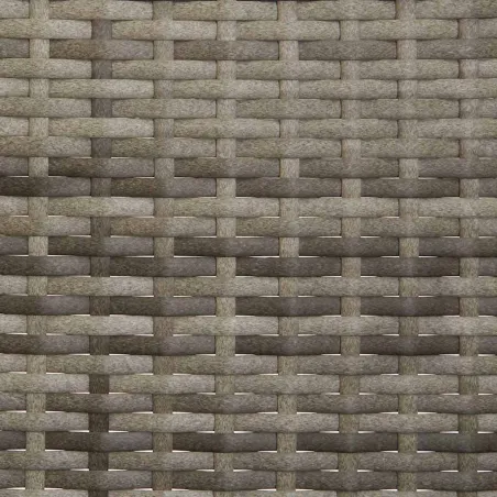 Banc de jardin à 3 places avec coussins Gris Résine tressée