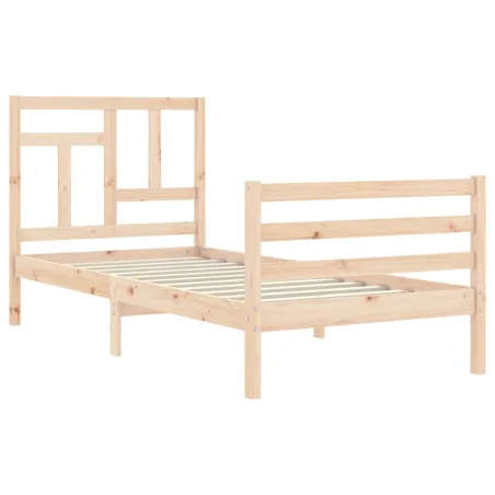 Cadre de lit sans matelas 90x200 cm bois massif