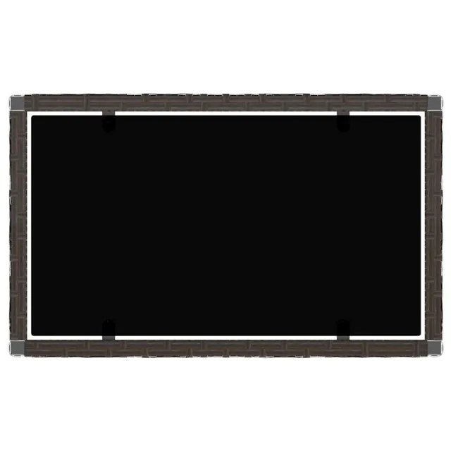 Salon de jardin 4 pcs avec coussins Marron Résine tressée