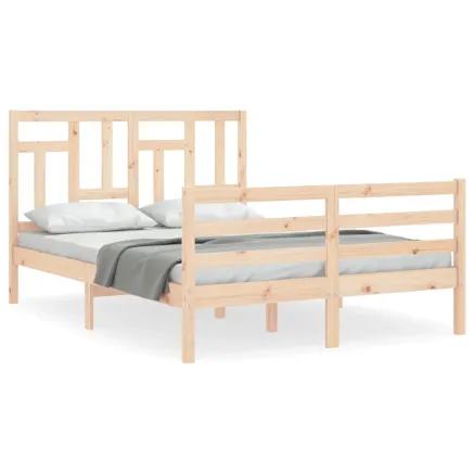 Cadre de lit sans matelas 120x200 cm bois massif 2
