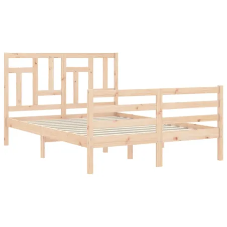 Cadre de lit sans matelas 140x200 cm bois massif
