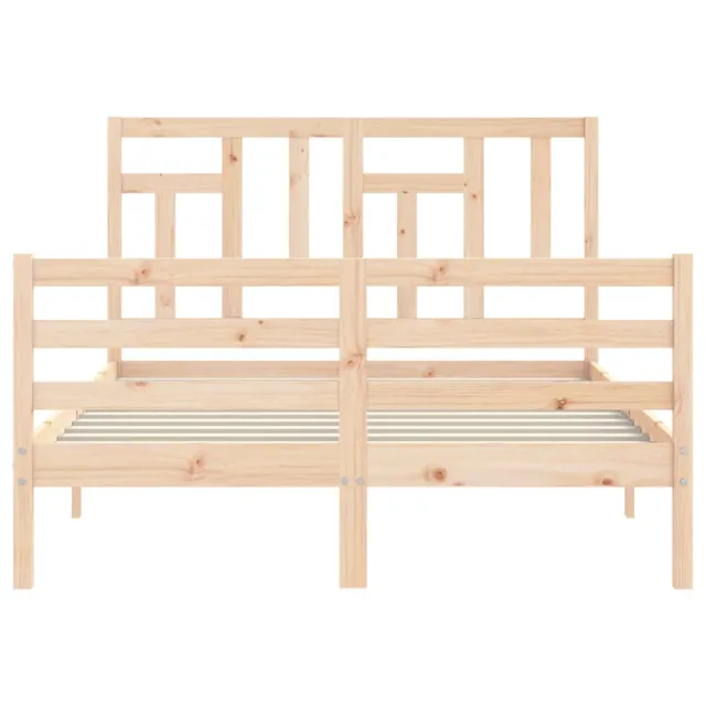 Cadre de lit sans matelas 140x200 cm bois massif