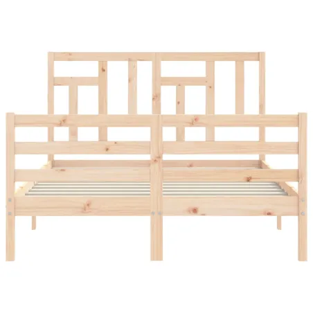 Cadre de lit sans matelas 140x200 cm bois massif