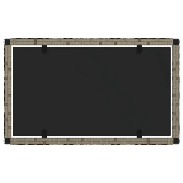 Salon de jardin 4 pcs avec coussins Gris Résine tressée