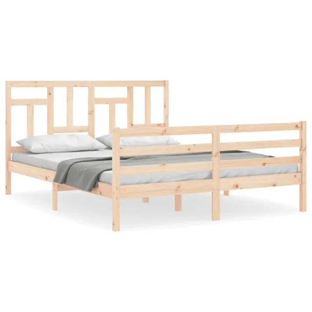 Cadre de lit sans matelas 160x200 cm bois massif