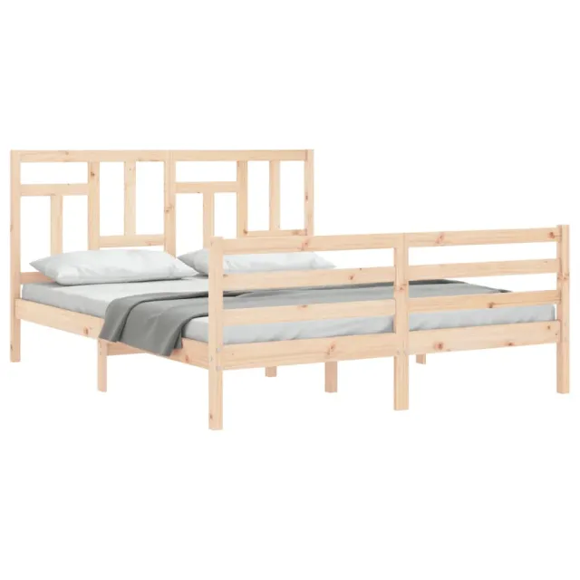 Cadre de lit sans matelas 160x200 cm bois massif