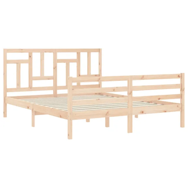 Cadre de lit sans matelas 160x200 cm bois massif