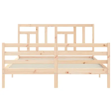Cadre de lit sans matelas 160x200 cm bois massif