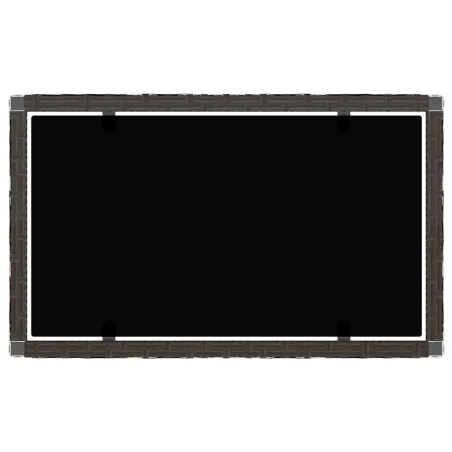 Salon de jardin 4 pcs avec coussins Marron Résine tressée