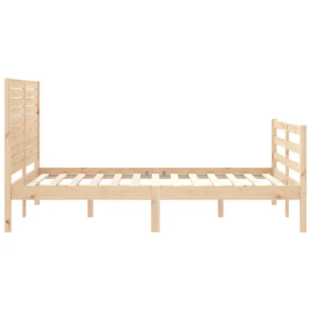 Cadre de lit sans matelas bois massif