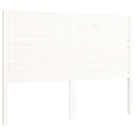 Cadre de lit sans matelas blanc bois massif