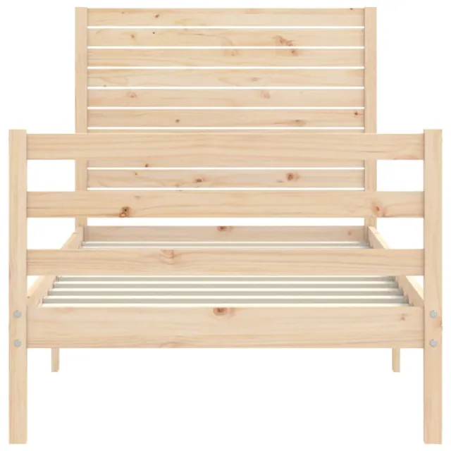 Cadre de lit sans matelas 90x200 cm bois massif