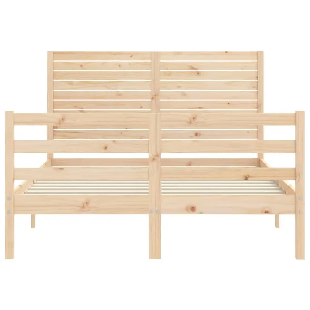 Cadre de lit sans matelas 140x200 cm bois massif