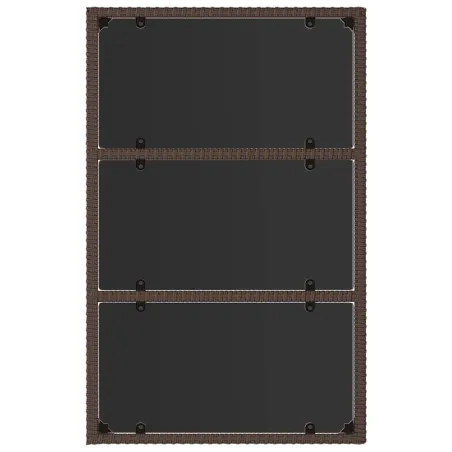 Salon de jardin 4 pcs avec coussins Marron Résine tressée