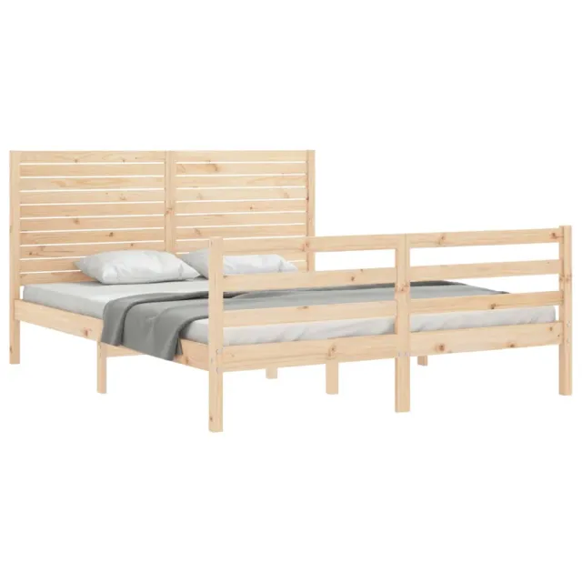Cadre de lit sans matelas bois massif