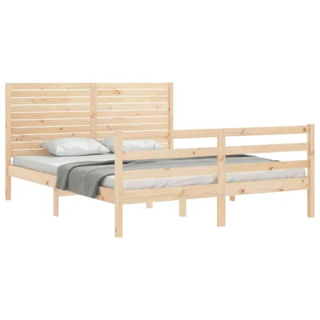 Cadre de lit sans matelas bois massif