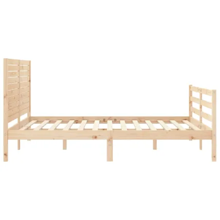 Cadre de lit sans matelas bois massif