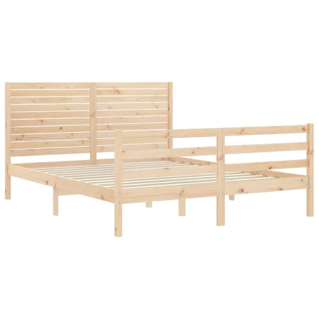 Cadre de lit sans matelas 160x200 cm bois massif