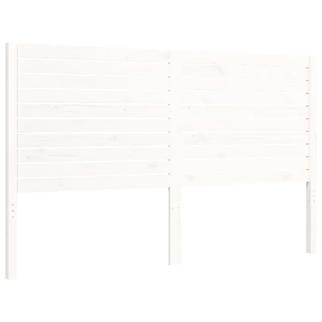 Cadre de lit sans matelas blanc 160x200 cm bois massif