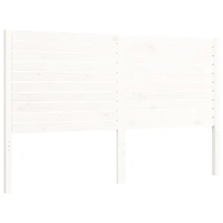 Cadre de lit sans matelas blanc 160x200 cm bois massif