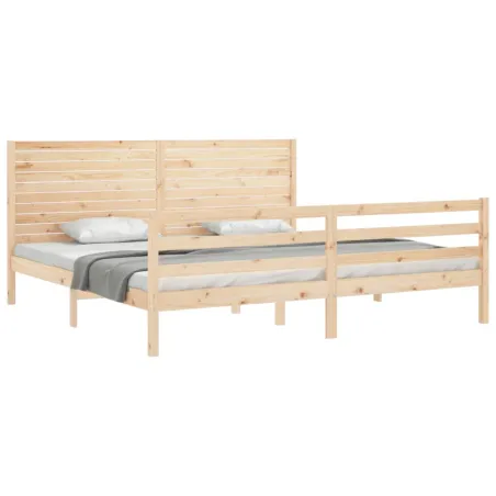 Cadre de lit sans matelas bois massif