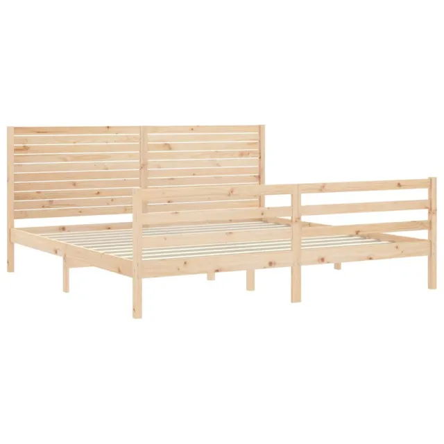 Cadre de lit sans matelas bois massif