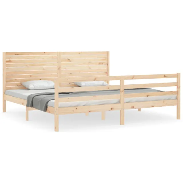 Cadre de lit sans matelas 200x200 cm bois massif