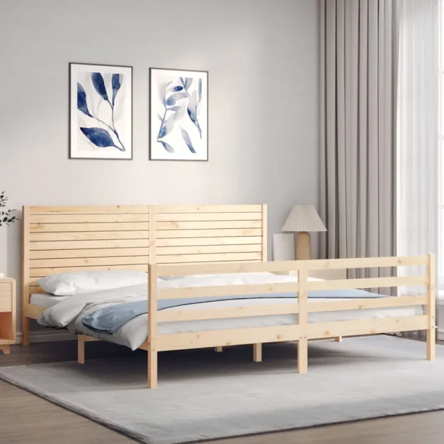 Cadre de lit sans matelas 200x200 cm bois massif