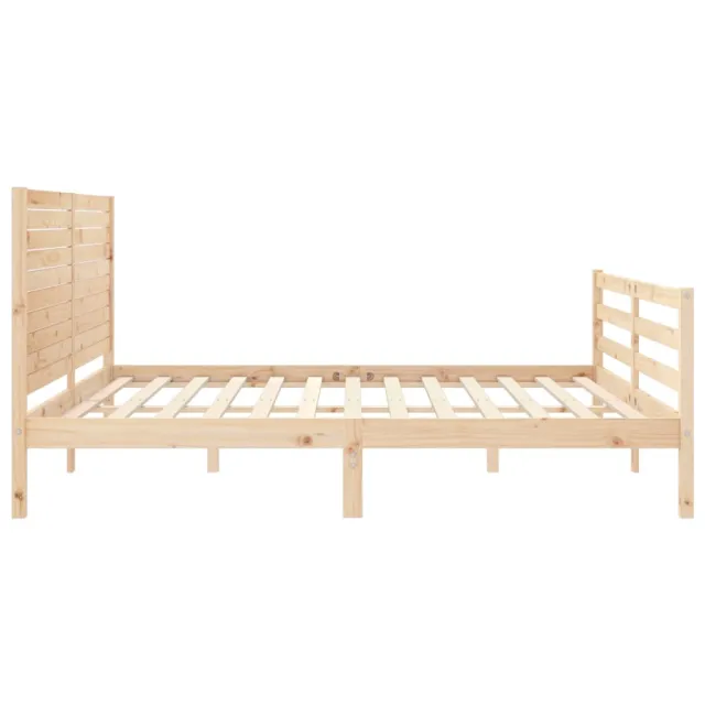 Cadre de lit sans matelas 200x200 cm bois massif