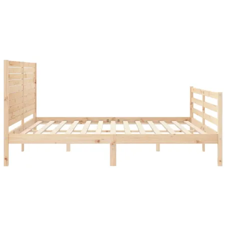 Cadre de lit sans matelas 200x200 cm bois massif