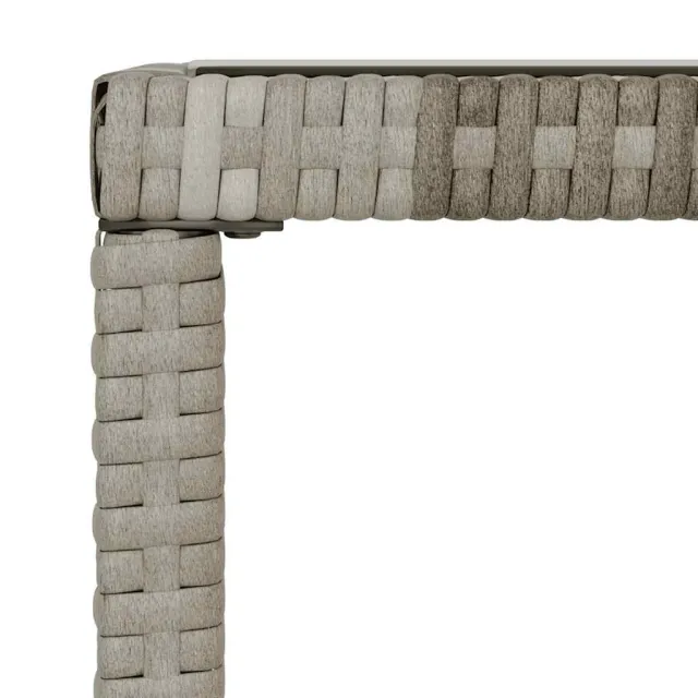 Salon de jardin 4 pcs avec coussins Gris Résine tressée