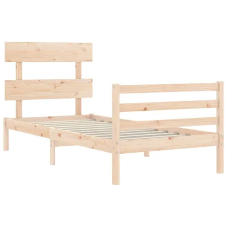 Cadre de lit sans matelas bois massif