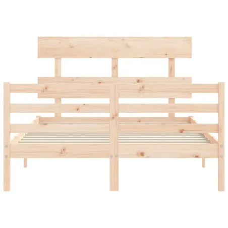 Cadre de lit sans matelas 120x200 cm bois massif