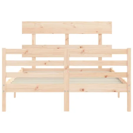 Cadre de lit sans matelas 140x200 cm bois massif