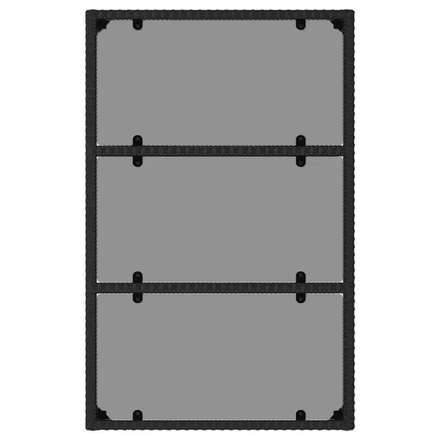 Salon de jardin 6 pcs avec coussins Noir Résine tressée