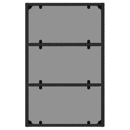 Salon de jardin 6 pcs avec coussins Noir Résine tressée