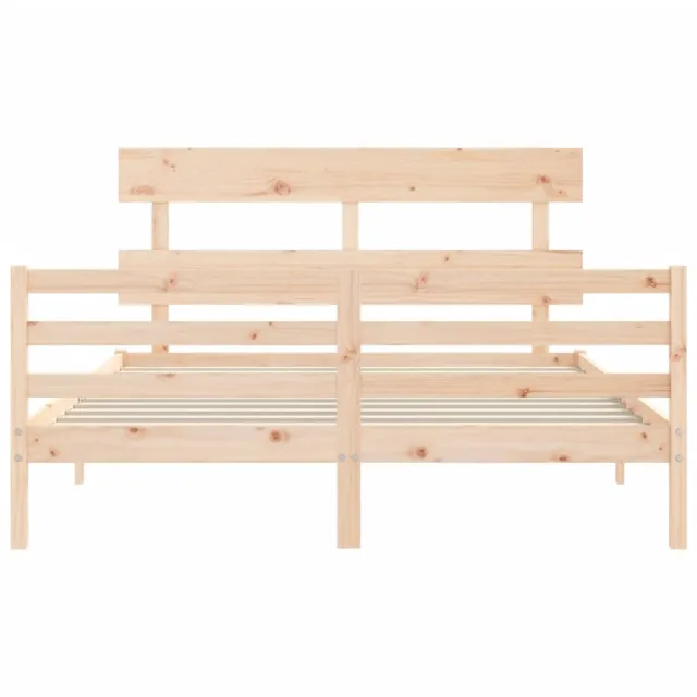 Cadre de lit sans matelas 160x200 cm bois massif