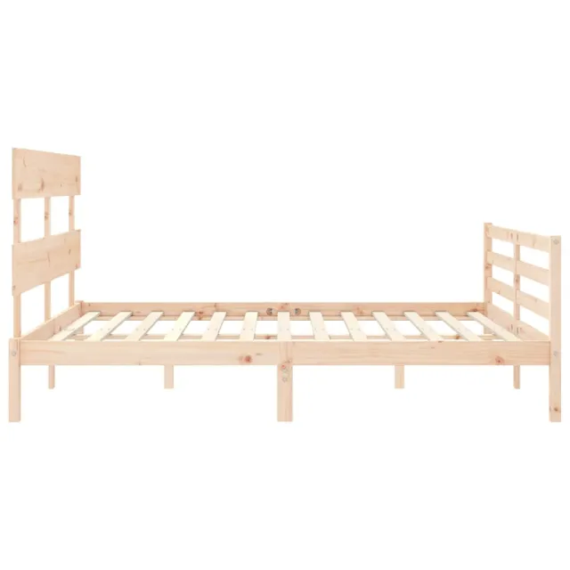 Cadre de lit sans matelas 160x200 cm bois massif