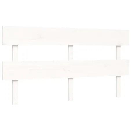 Cadre de lit sans matelas blanc 160x200 cm bois massif