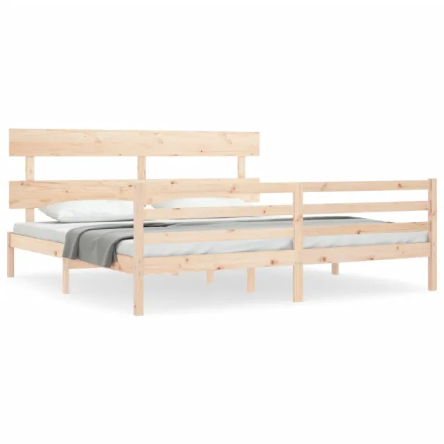 Cadre de lit sans matelas 200x200 cm bois massif