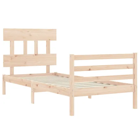 Cadre de lit sans matelas bois massif