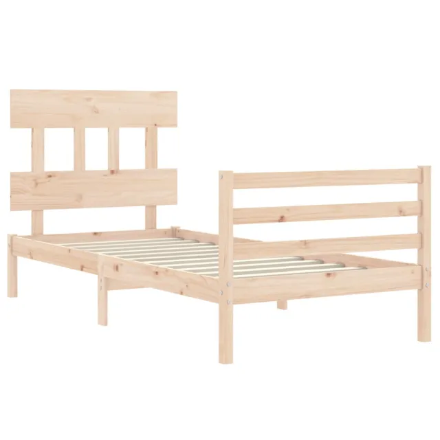Cadre de lit sans matelas 90x200 cm bois massif