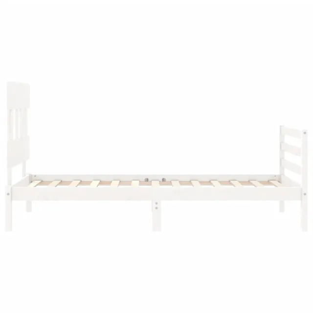 Cadre de lit sans matelas blanc 100x200 cm bois massif