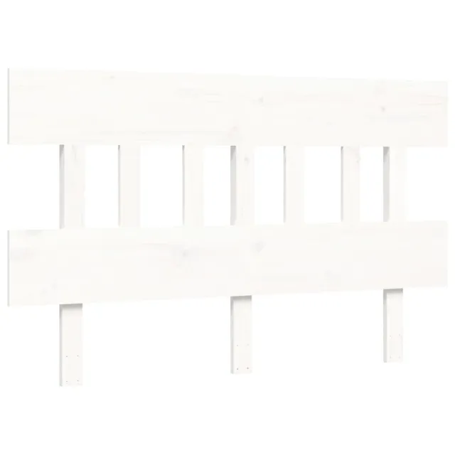 Cadre de lit sans matelas blanc 120x200 cm bois massif