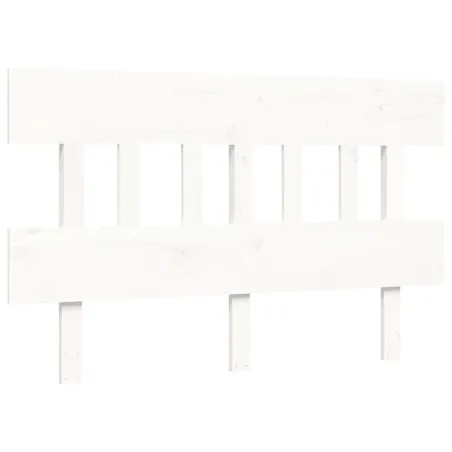 Cadre de lit sans matelas blanc 120x200 cm bois massif