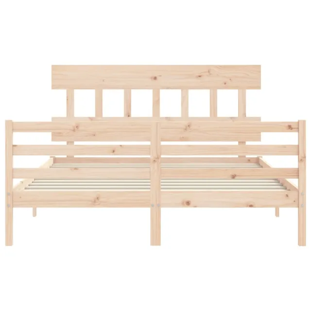 Cadre de lit sans matelas 160x200 cm bois massif