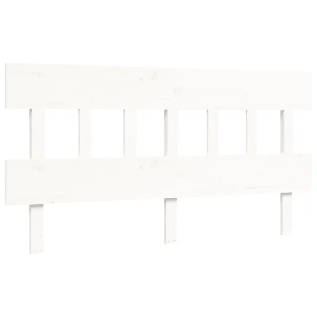 Cadre de lit sans matelas blanc 160x200 cm bois massif