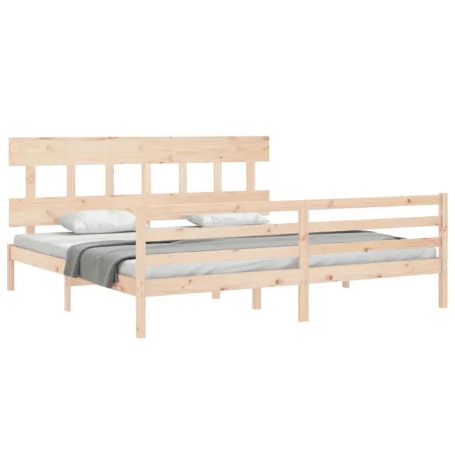 Cadre de lit sans matelas 200x200 cm bois massif