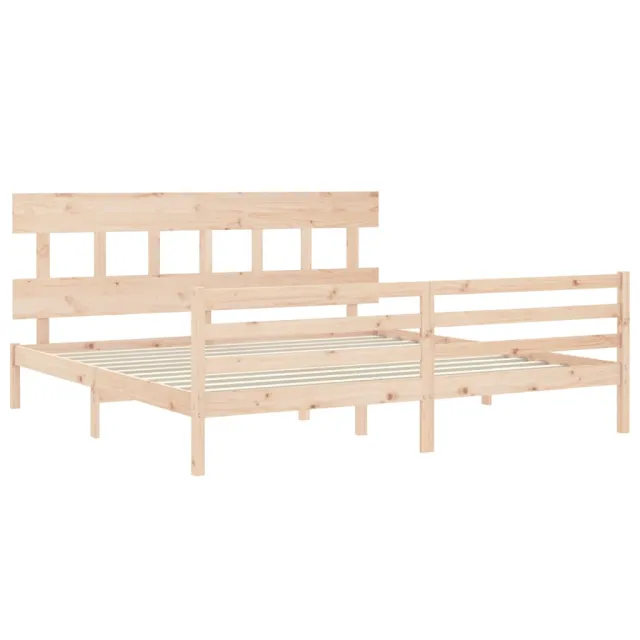 Cadre de lit sans matelas 200x200 cm bois massif